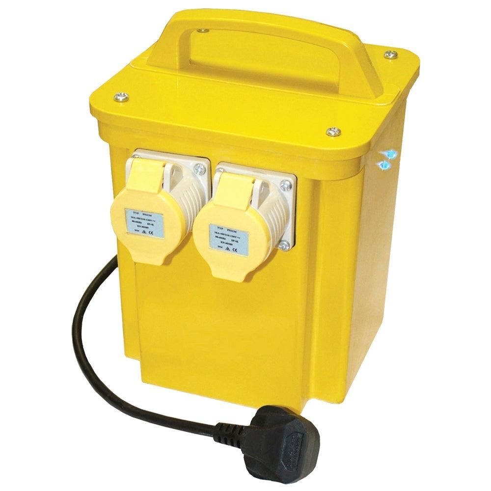 Connexion Transformer 1.5m Cable Dual Socket 3.3kVA 13A Plug 110V - 10961