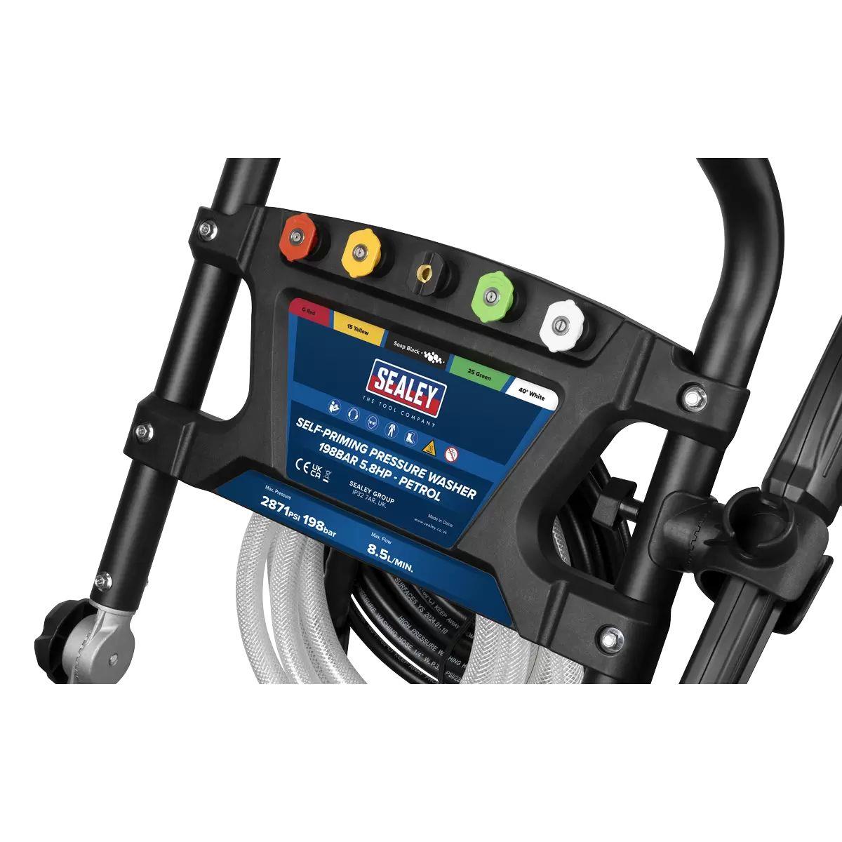 Sealey PWM2500SP Self-priming Petrol Pressure Washer 220bar 540L/hr