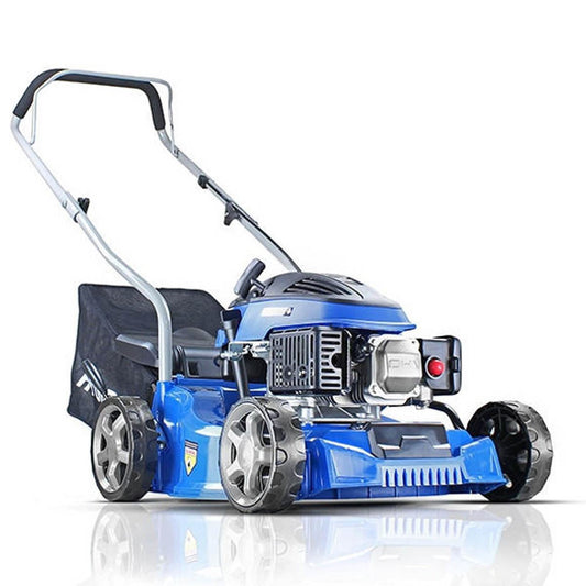 Hyundai HYM400P 40cm Petrol Lawnmower 79cc Engine, 25-75mm Cuts, 45L Grass Catcher & Rear Discharge