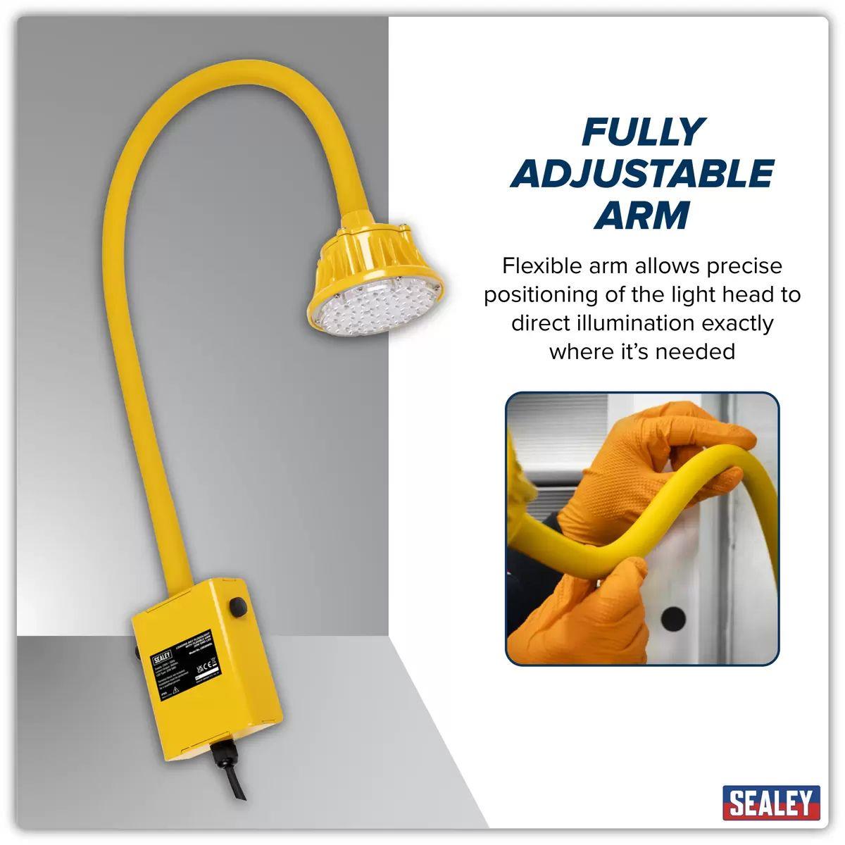 Sealey LED20WDL Loading Bay Floodlight with Flexible Arm Smd Led 20W/230V