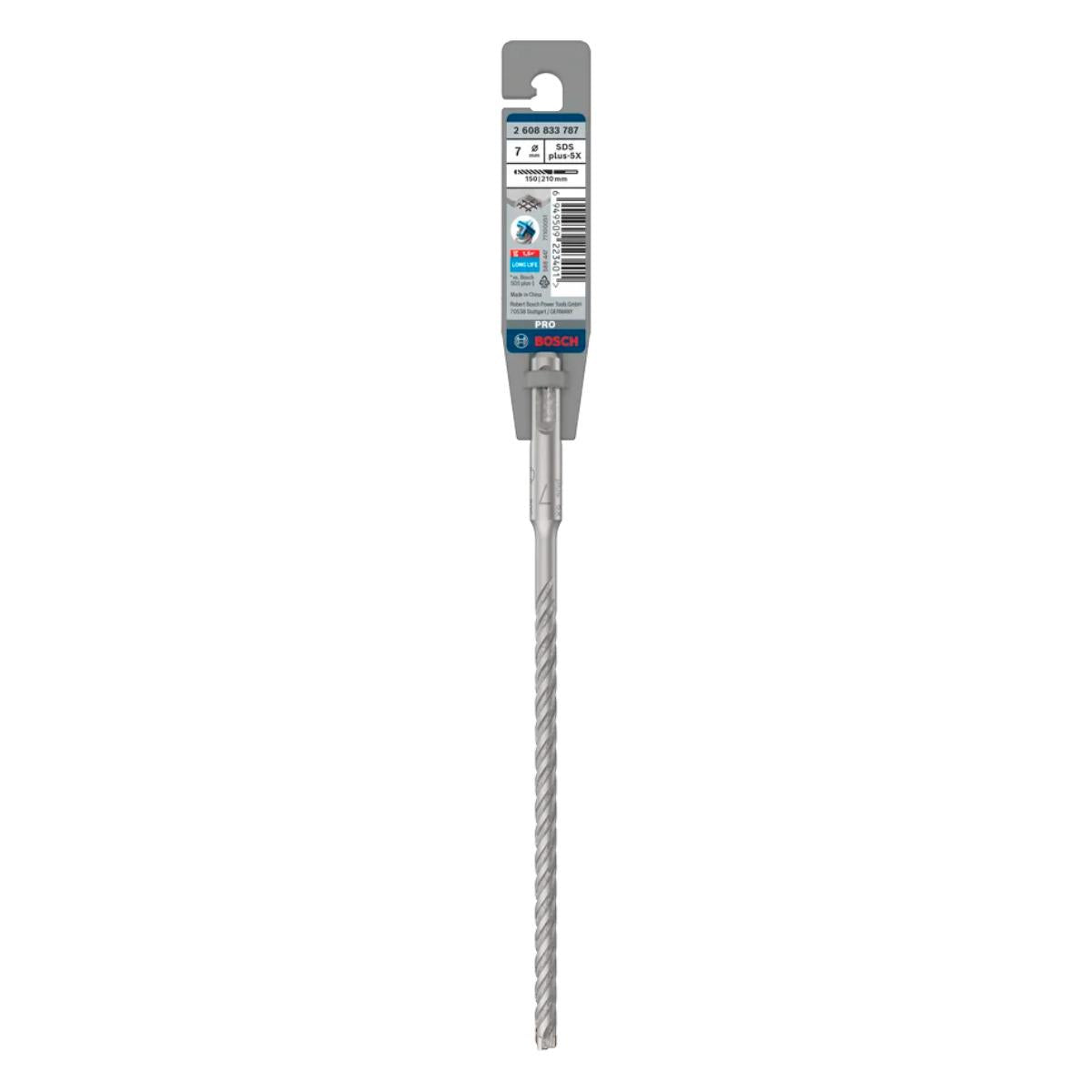 Bosch PRO SDS Plus-5X 7mm x 150mm x 210mm Hammer Drill Bit 2608833787