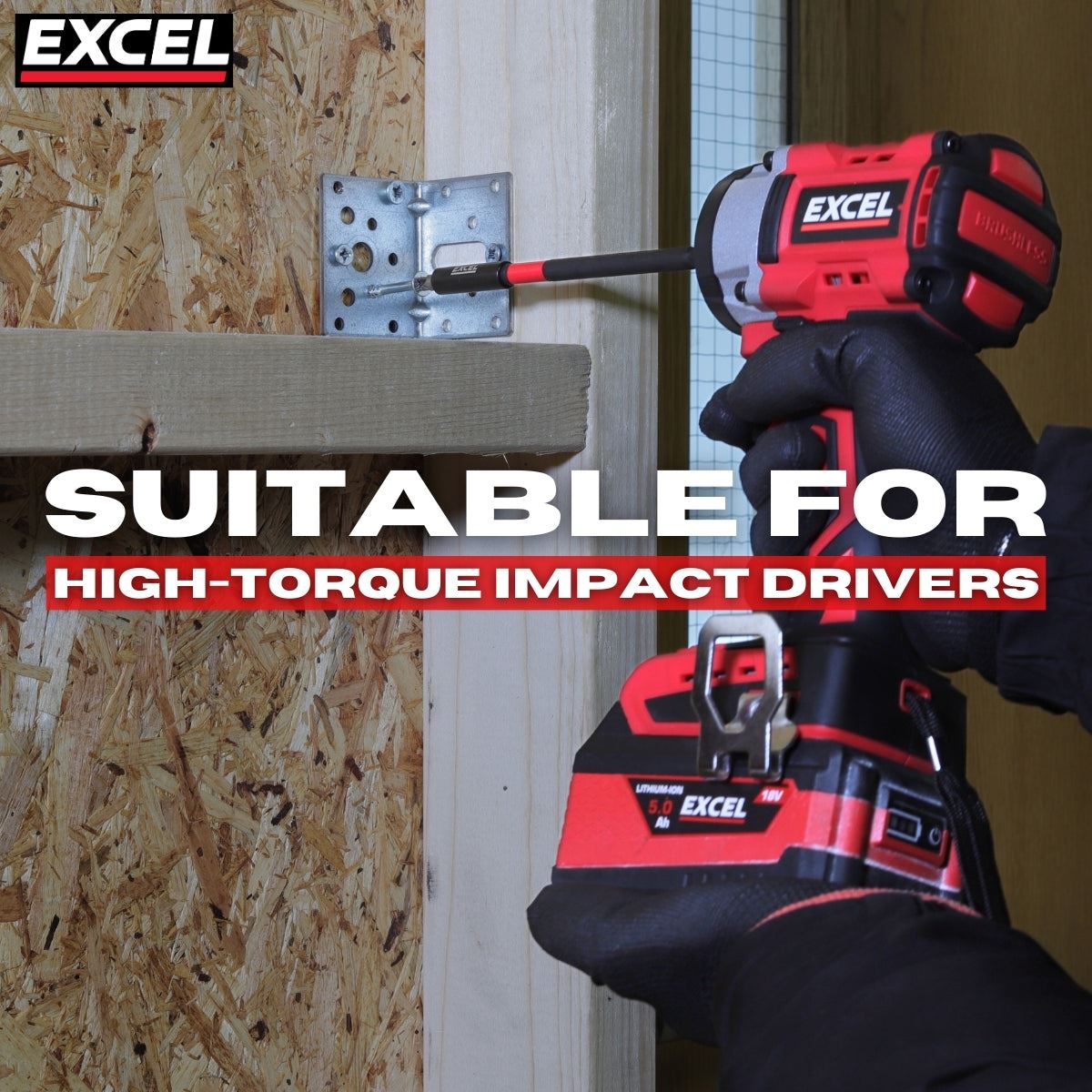 Excel 150mm Magnetic Impact Bit Holder with Blister Card Pack of 5