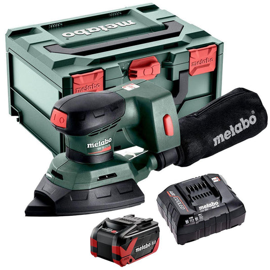 Metabo SM 18 LTX BL 18V Brushless Multi Sander with 1 x 8.0Ah Battery Charger & Metabox