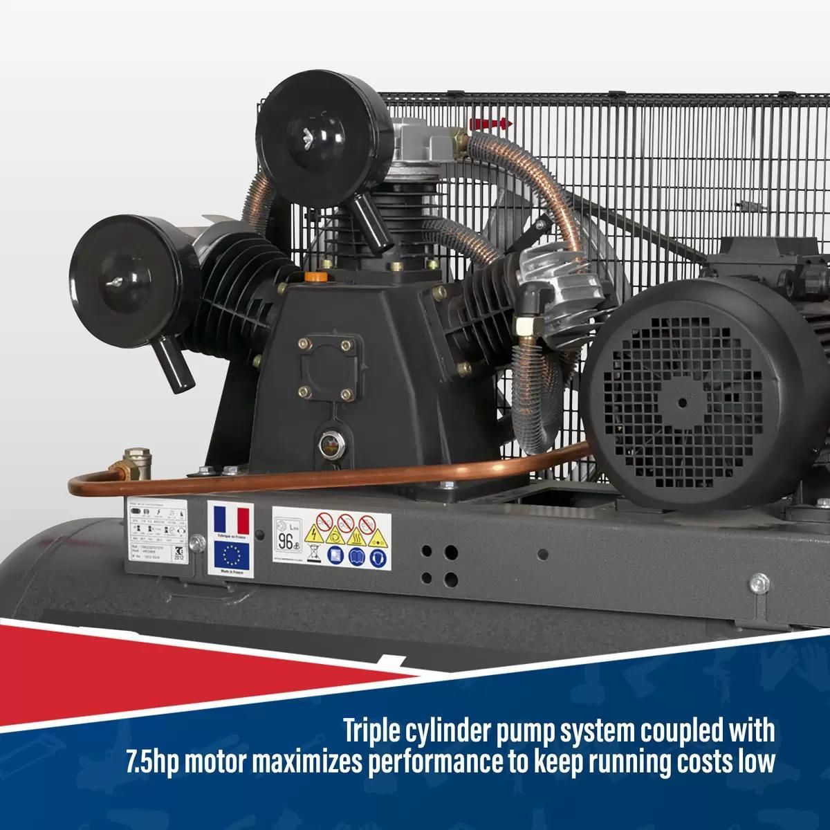 Sealey SAC32775B 270L Belt Drive Air Compressor 415V