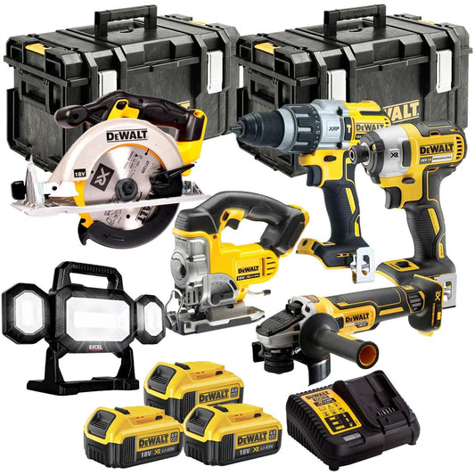 Dewalt DCK692M3 18V XR 6 Piece Tool Kit 3 x 4.0Ah Battery Charger & Tough Box