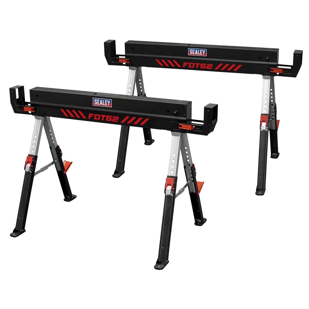 Sealey FDT52 Adjustable Sawhorse Set 2pc