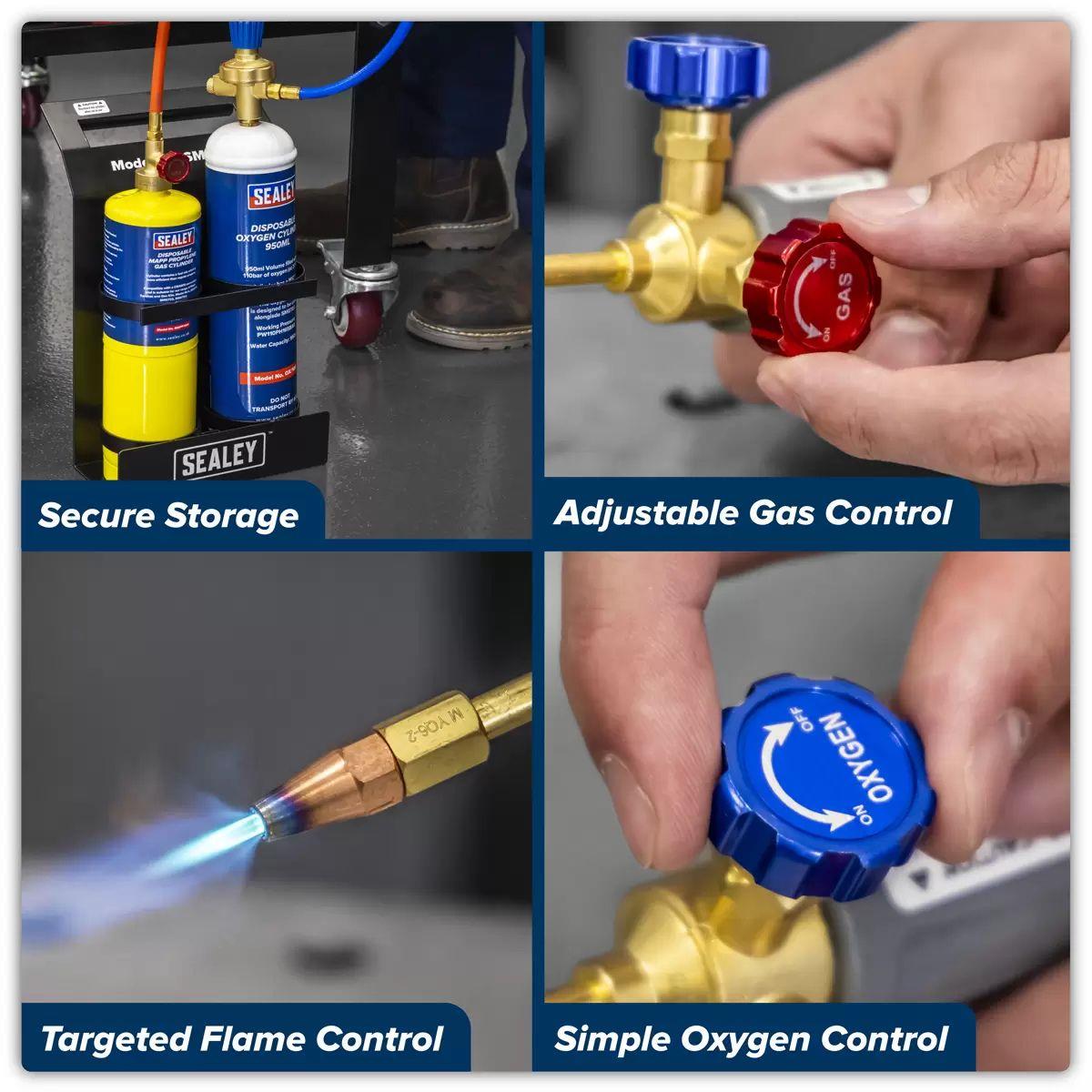 Sealey SMGT03 MAPP Gas & Oxygen Brazing Kit