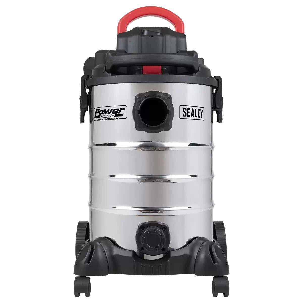 Sealey PC300SD 30L Vacuum Cleaner Wet & Dry with Stainless Steel Drum & Detachable Leaf Blower 1200W/230V