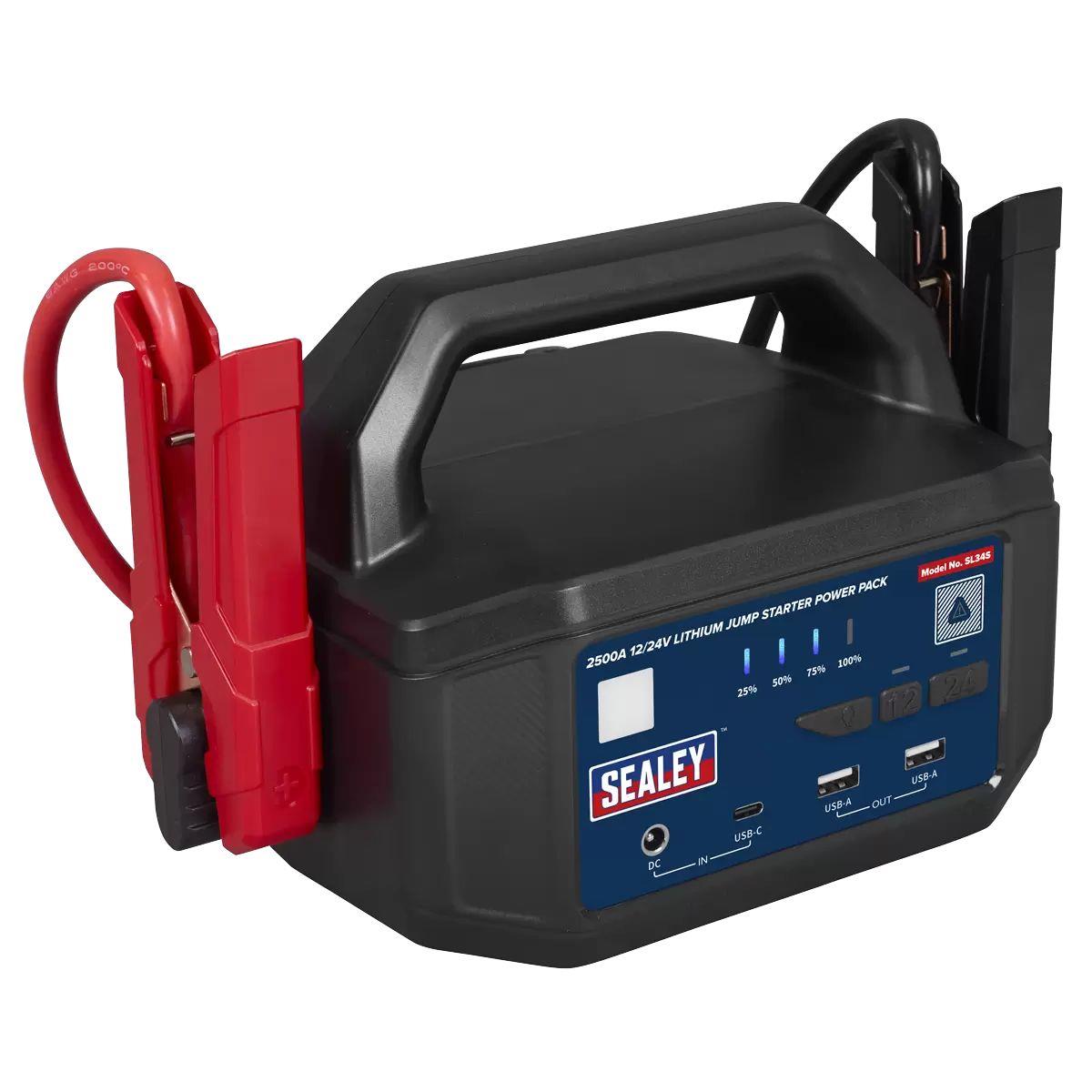 Sealey SL34S 12/24V Lithium-ion Jump Starter Power Pack 2500A