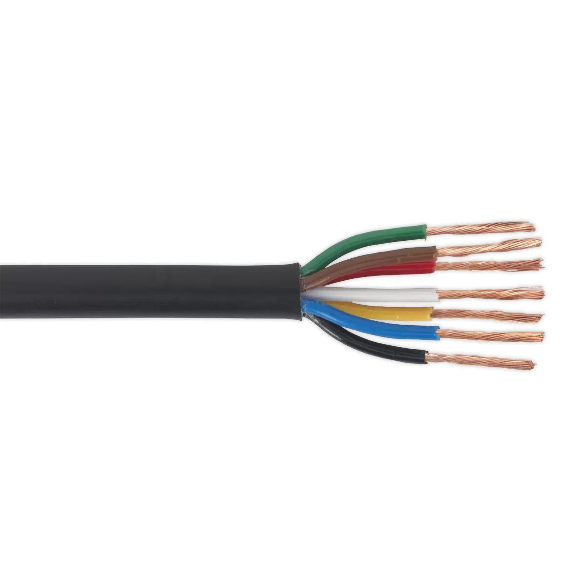 Sealey AC24207CTH 30m Thin Wall Automotive Cable 7 x 0.75mm² 24/0.20mm Black
