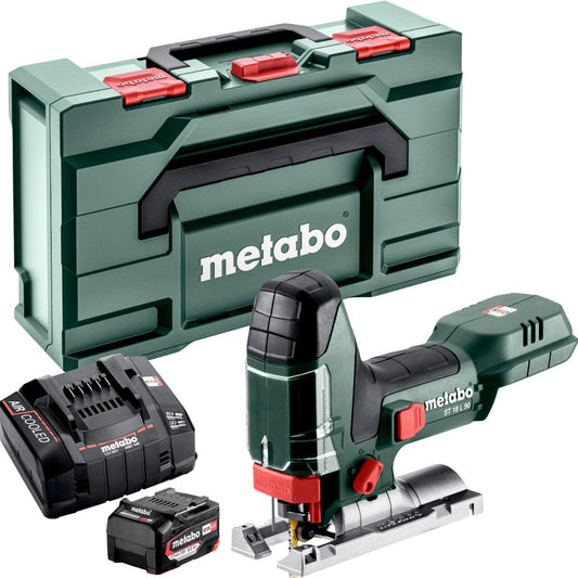 Metabo ST 18 L 90 18V Body Grip Jigsaw with 1 x 5.2Ah Battery Charger & Metabox