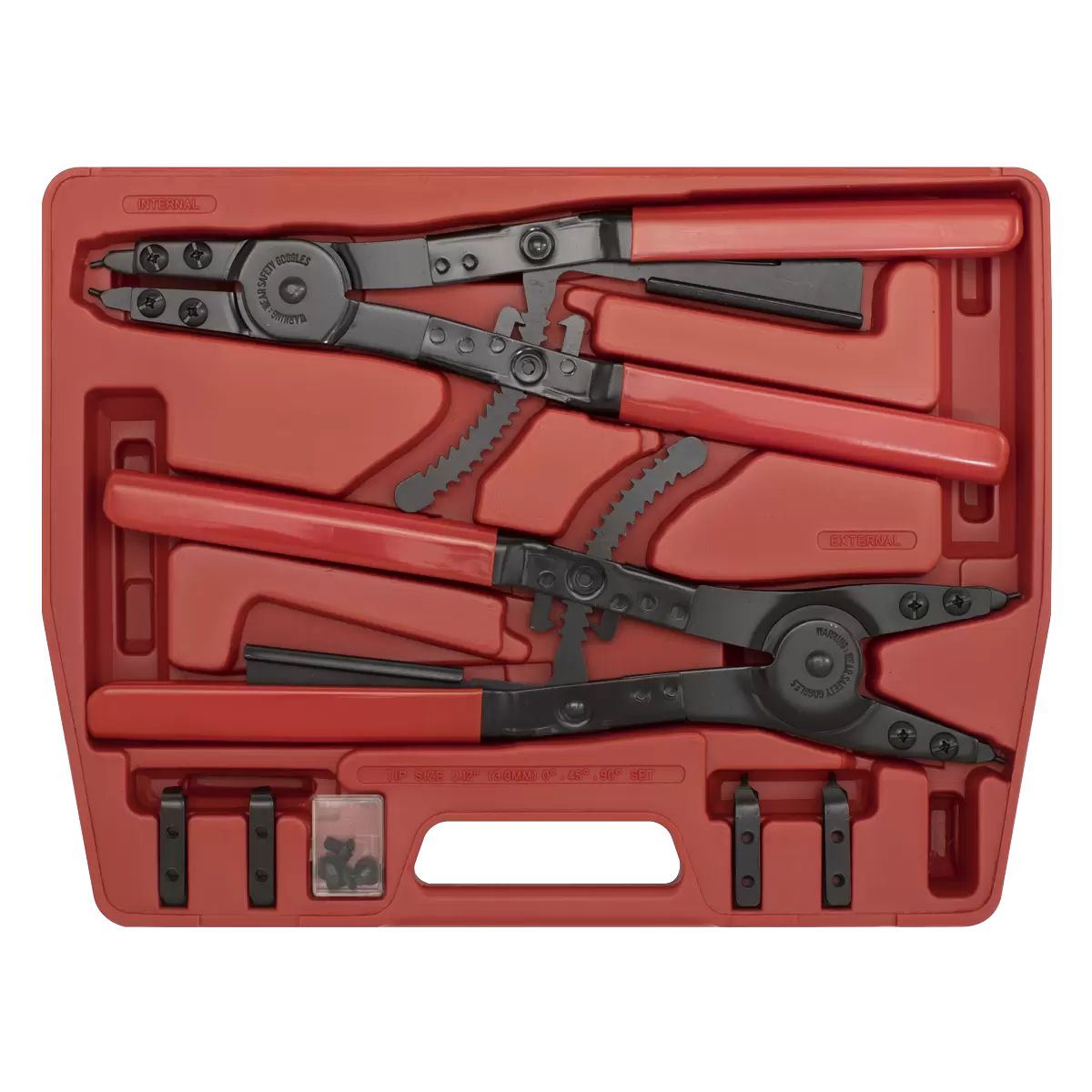 Sealey AK8501 400mm Heavy-Duty Circlip Pliers Set Internal/External