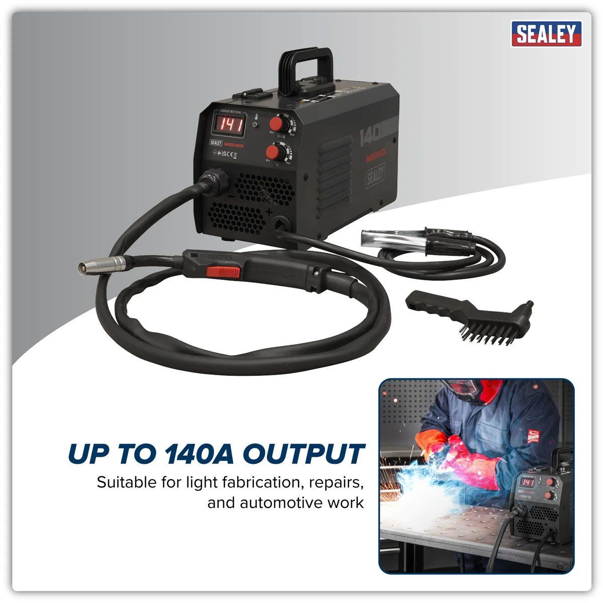 Sealey MIG140i Flux Cored Gasless MIG Inverter Welder 230V/140A