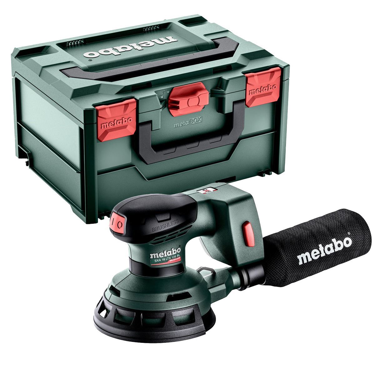 Metabo SXA 18 LTX 125 BL 18V Brushless Random Orbital Sander with 1 x 5.2Ah Battery Charger & Metabox