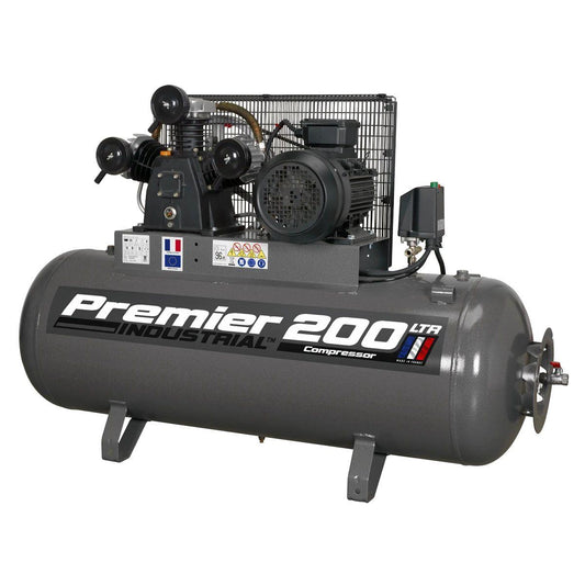 Sealey SAC32055B Compressor 200ltr Belt Drive 415V/32A