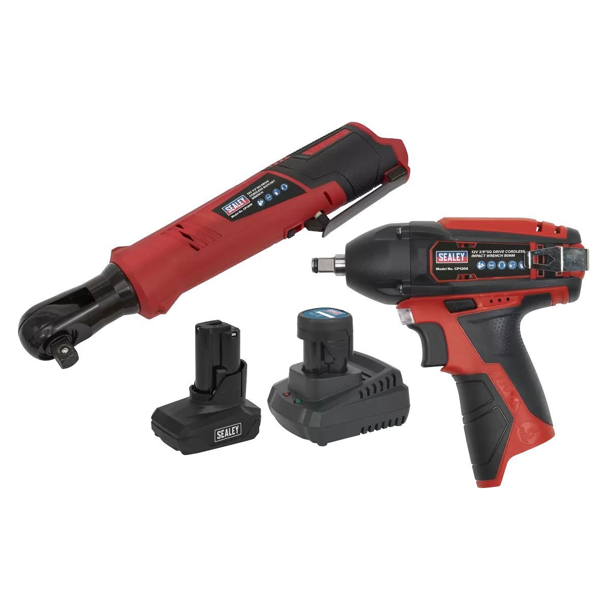 Sealey CP1200COMBO8 12V Impact Wrench & Ratchet Wrench Twin Kit
