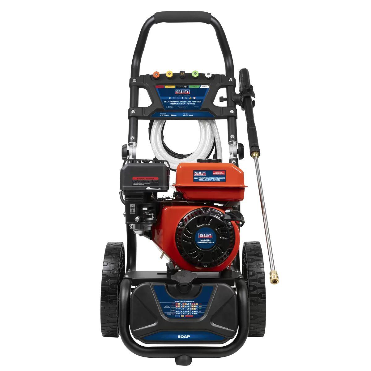 Sealey PWM2500SP Self-priming Petrol Pressure Washer 220bar 540L/hr