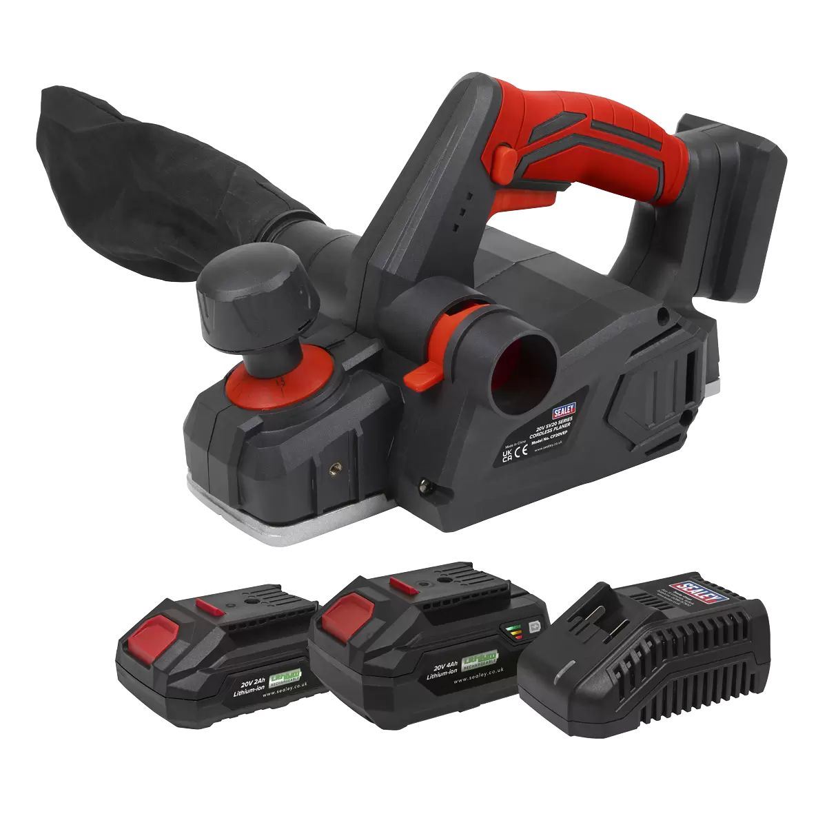Sealey CP20VEPKIT Cordless Planer Kit 20V- 2 Batteries