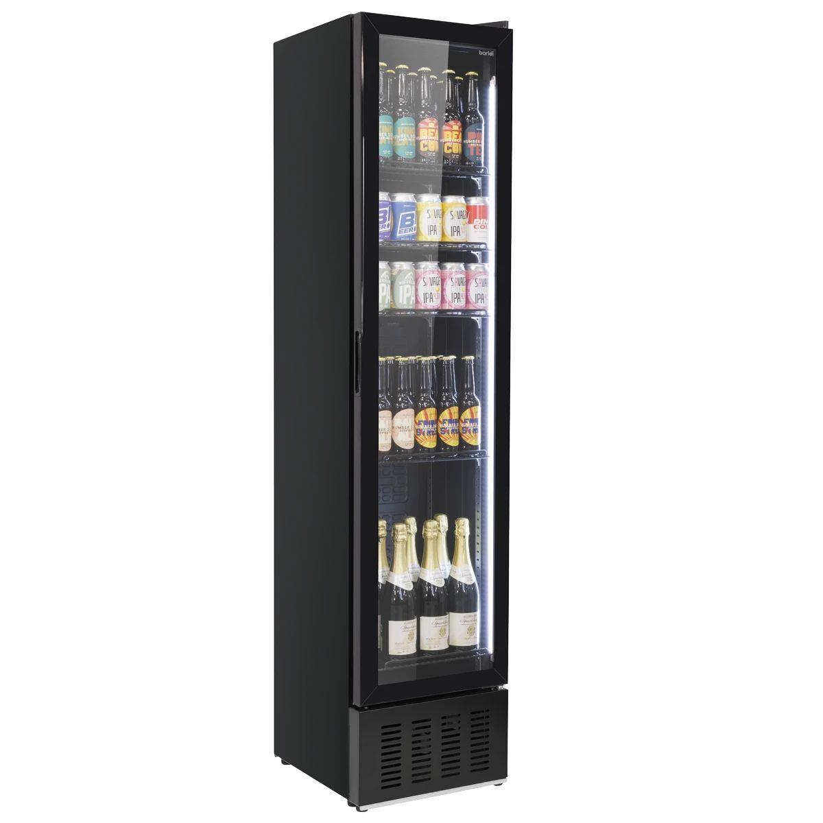 Sealey DH440 Baridi Tall Drinks/Bar Fridge with Digital Controls & Auto Defrost 160L Black