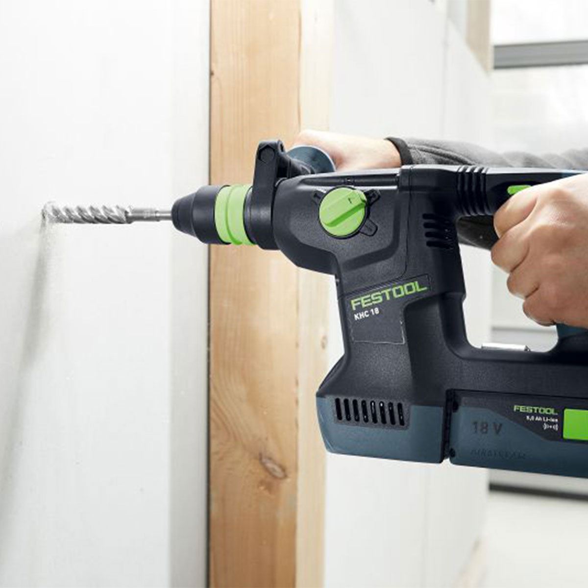 Festool KHC 18 EB-Basic 18V Brushless Rotary Hammer Drill with 1 x 8.0Ah Battery Charger & Case