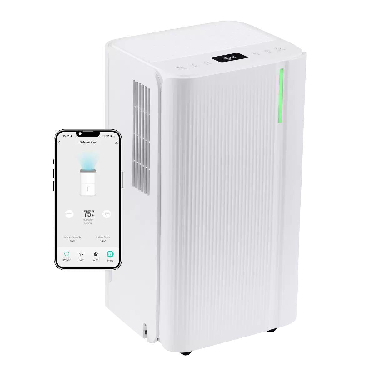 Sealey DH147 Baridi Dehumidifier with Digital Display & 24hr Timer 12L White 230V