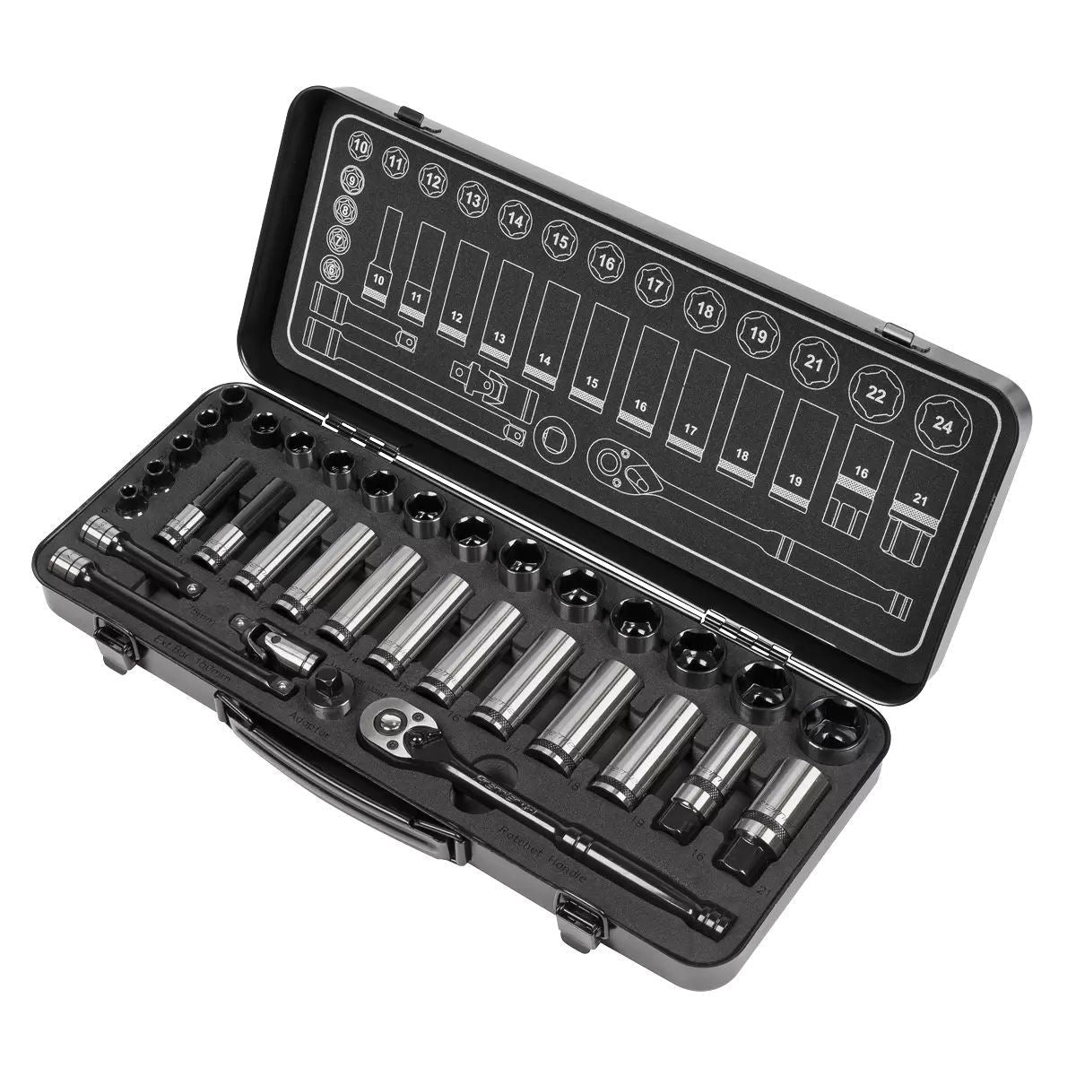 Sealey AK7971 Socket Set 34pc 3/8