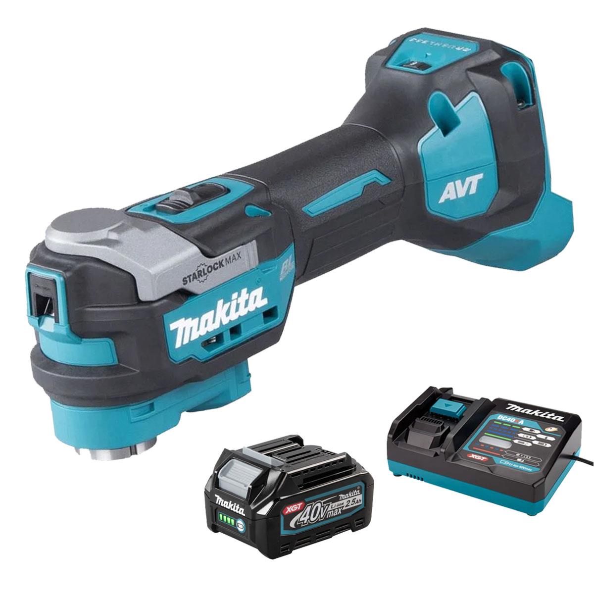Makita TM001GZ 40V Max XGT Brushless Multi Tool With 1 x 2.5Ah Battery & Charger