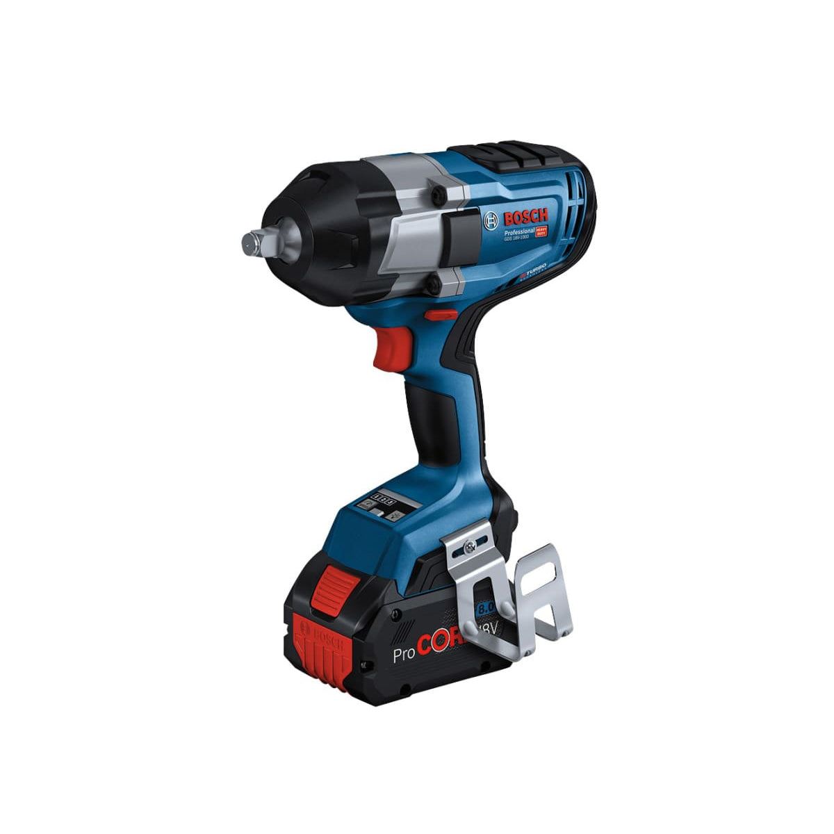 Bosch GDS 18V-1000 Pro BITURBO 1/2in Impact Wrench 2 x 8.0Ah Li-ion Batteries & Charger 06019J8370