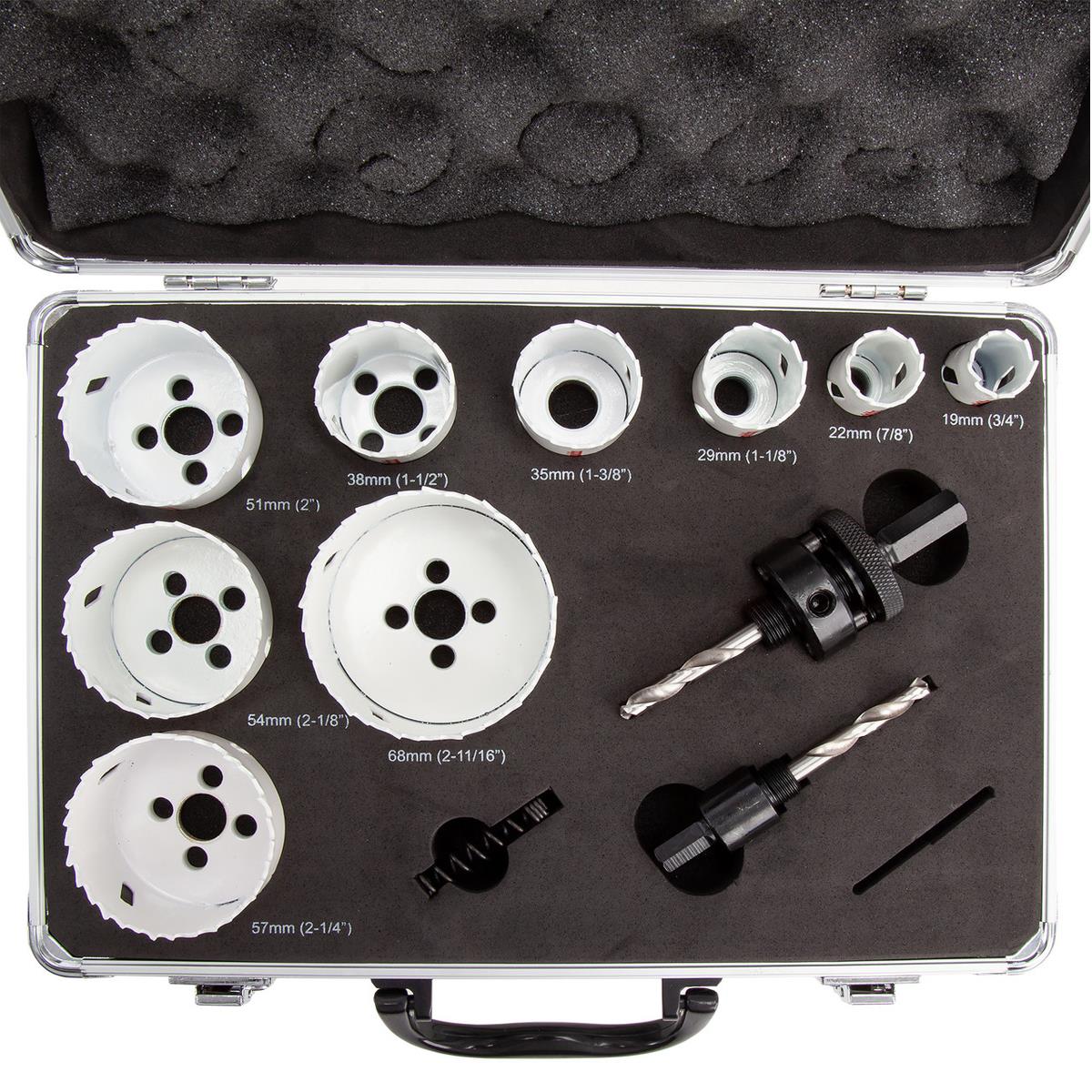 Makita Electricians Holesaw 12 Piece With Aluminium Case D-47282