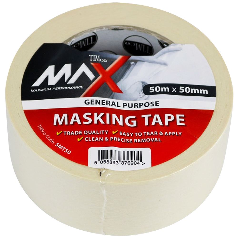 Timco Max Masking Cream Tape 50mm x 50m SMT50