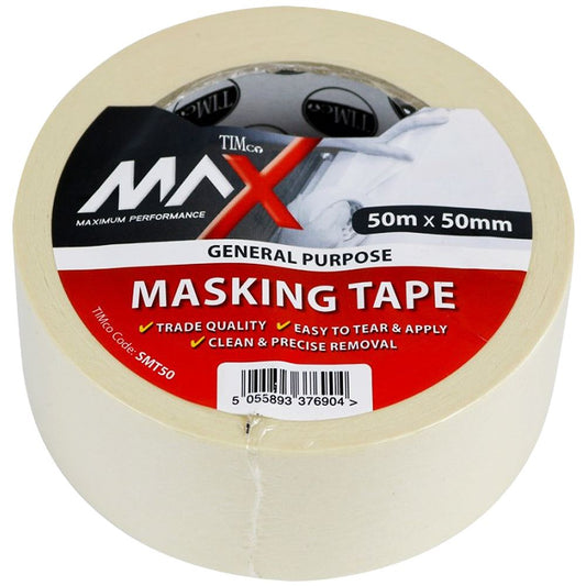 Timco Max Masking Cream Tape 50mm x 50m SMT50