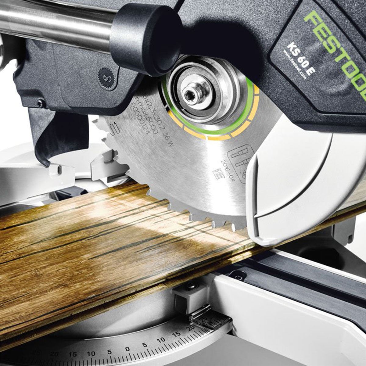Festool KS 60 E 110V GB 216mm Sliding Compound Mitre Saw - 561685 With SYS-AIR M Air purifier 577786