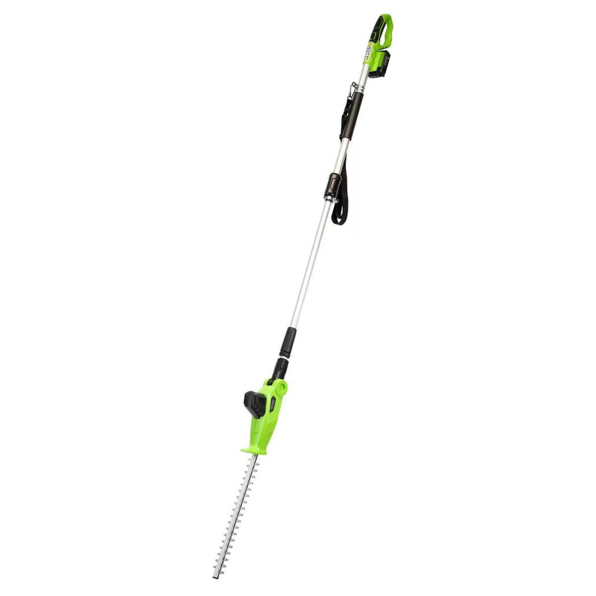 Draper 18DGAC06 18V Cordless Pole Hedge Trimmer Adjustable Telescopic Shaft with 2.0Ah Battery & Charger 31865