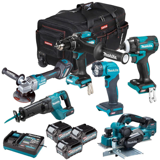 Makita 40V XGT 6 Piece Brushless Power Tool Kit with 3 x 2.5Ah Battery T4TKIT-16061