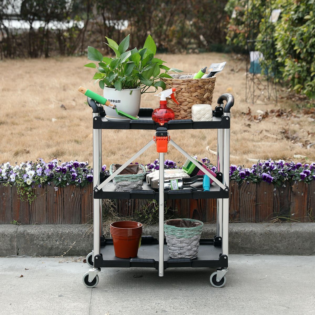 Kendo Multi-Purpose Foldable Storage Cart with Wheels