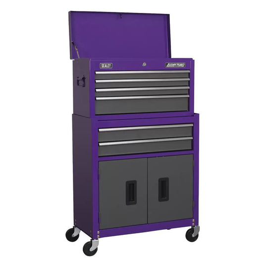Sealey AP2200BBCP 6 Drawer Topchest & Rollcab with Ball-Bearing Slides