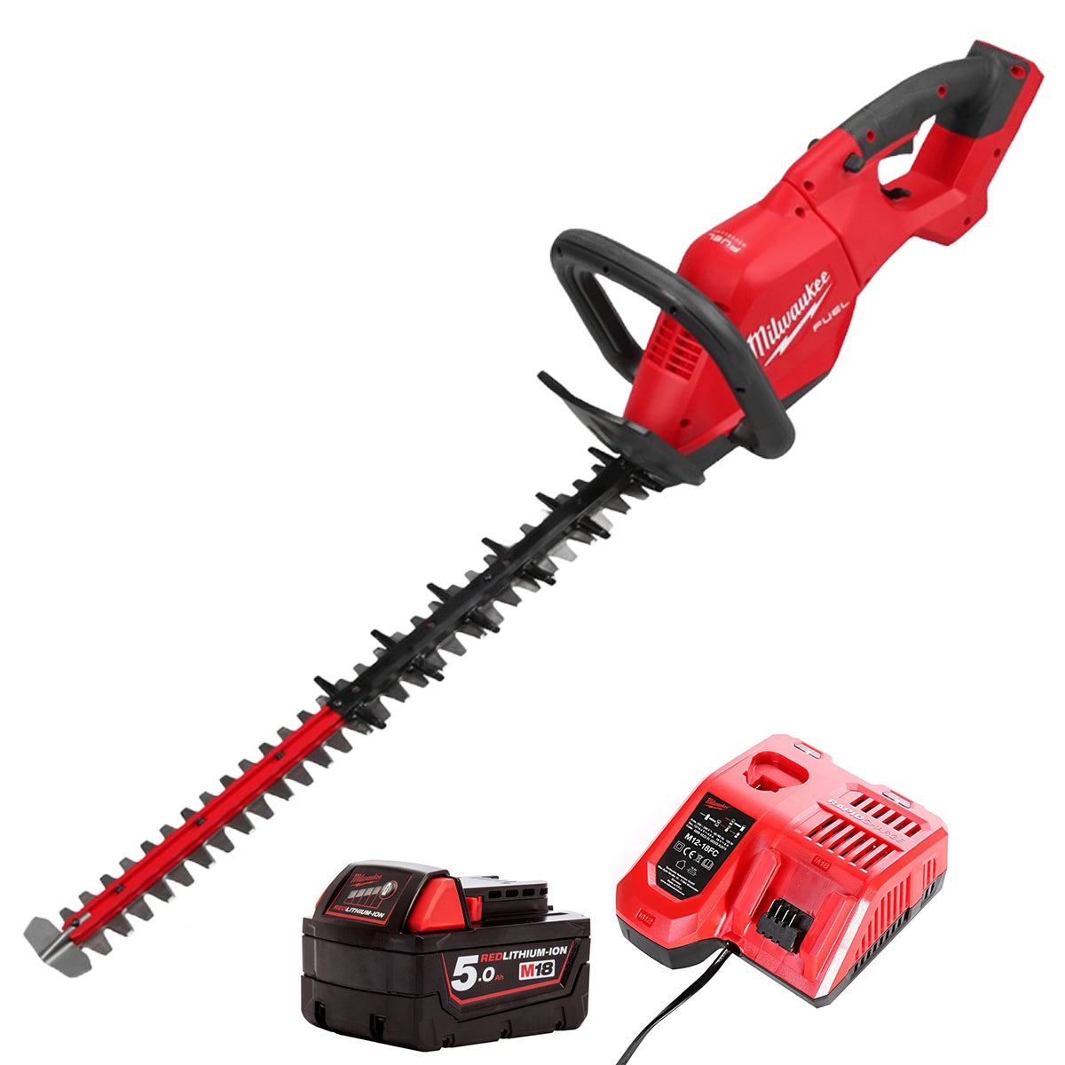 Milwaukee M18FHET60G2-0 18V FUEL Brushless 60cm Hedge Trimmer with 1 x 5.0Ah Battery & Charger