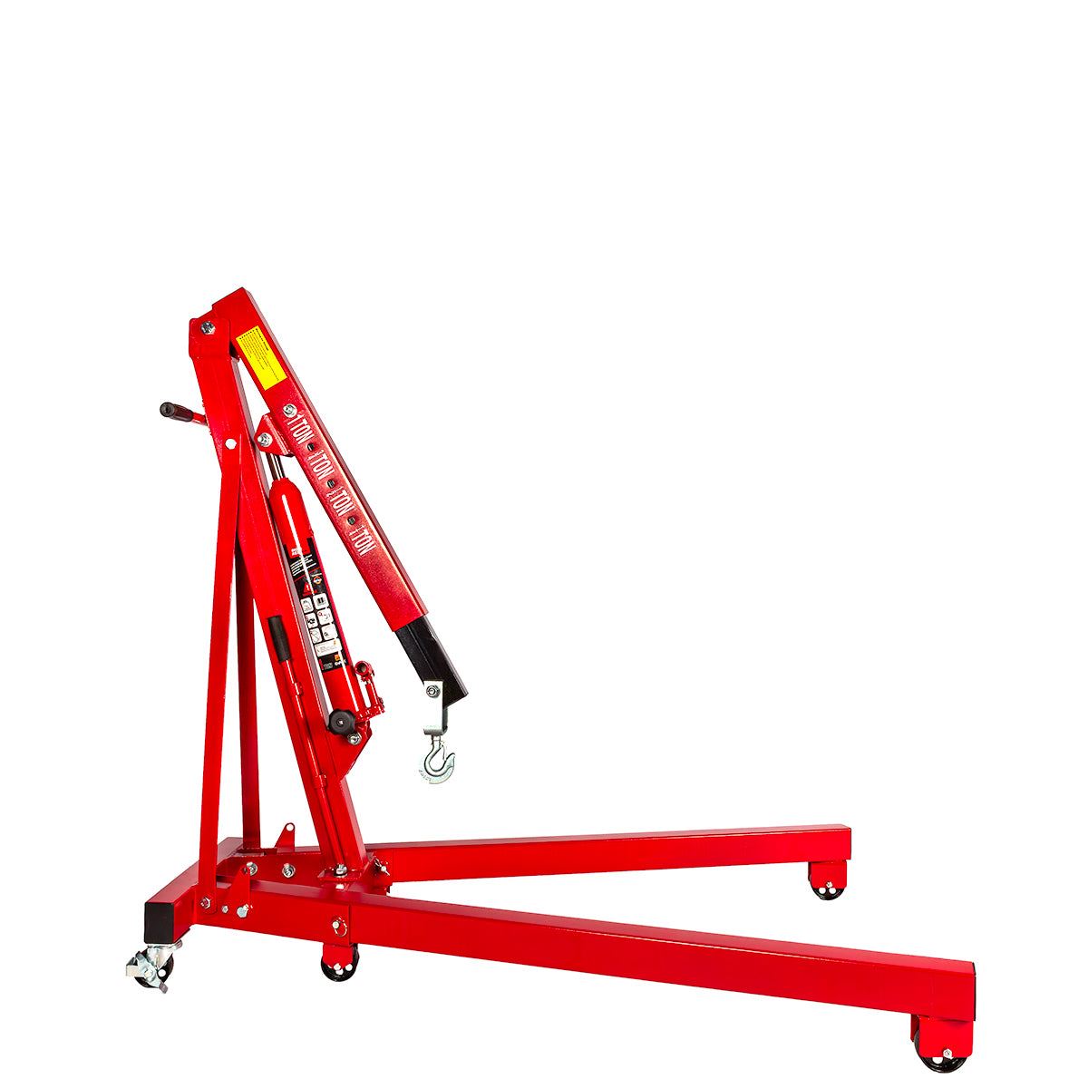 Big Red Torin 1-Ton Hydraulic Folding Engine Crane, Lifting Range 160-2040 mm
