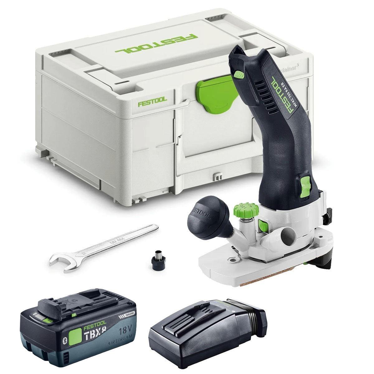 Festool MFKC 700 KA EB-Basic 18V Brushless Module Edge Router with 1 x 8.0Ah Battery Charger & Case