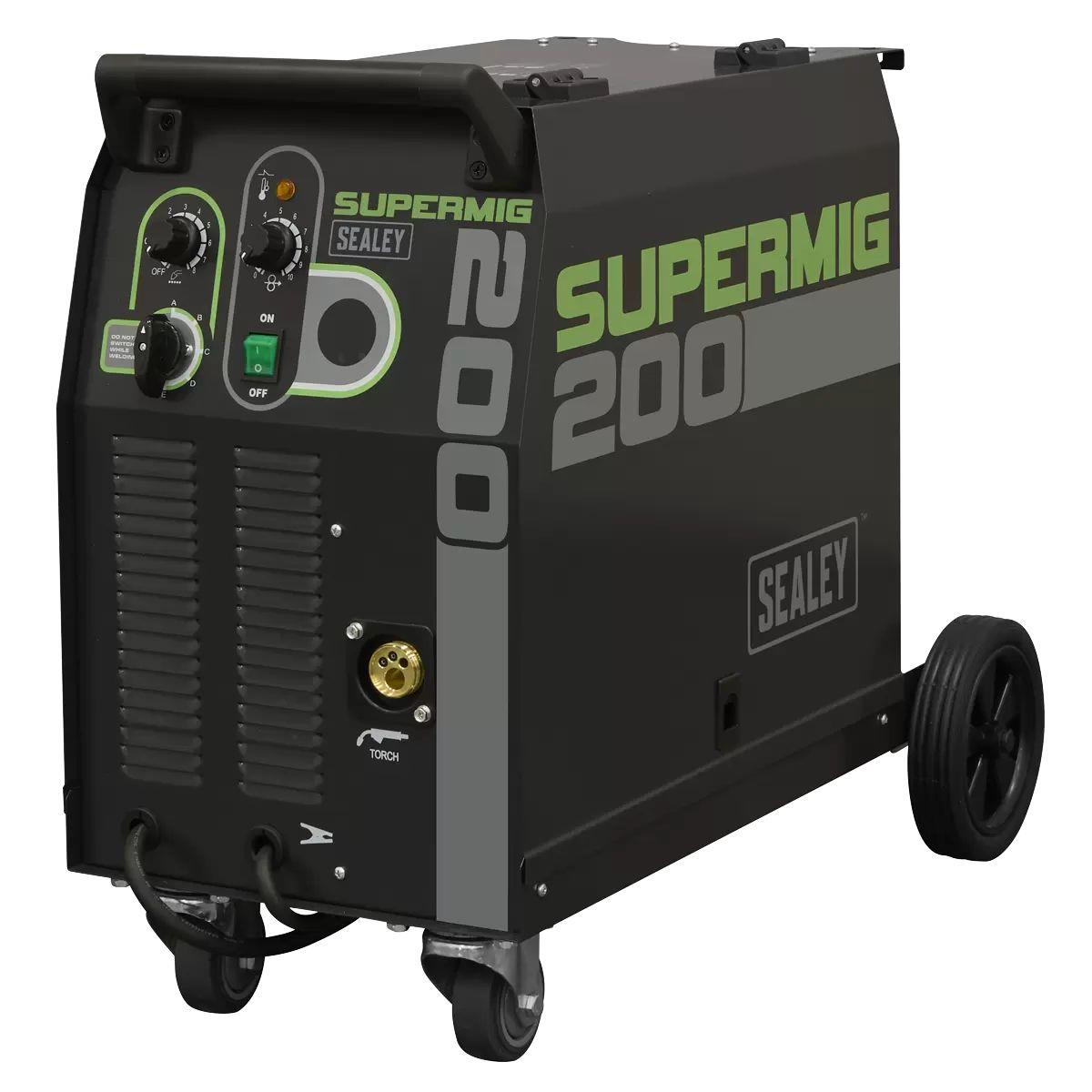 Sealey SUPERMIG200 200A Professional MIG Welder with Binzel Euro Torch 230V