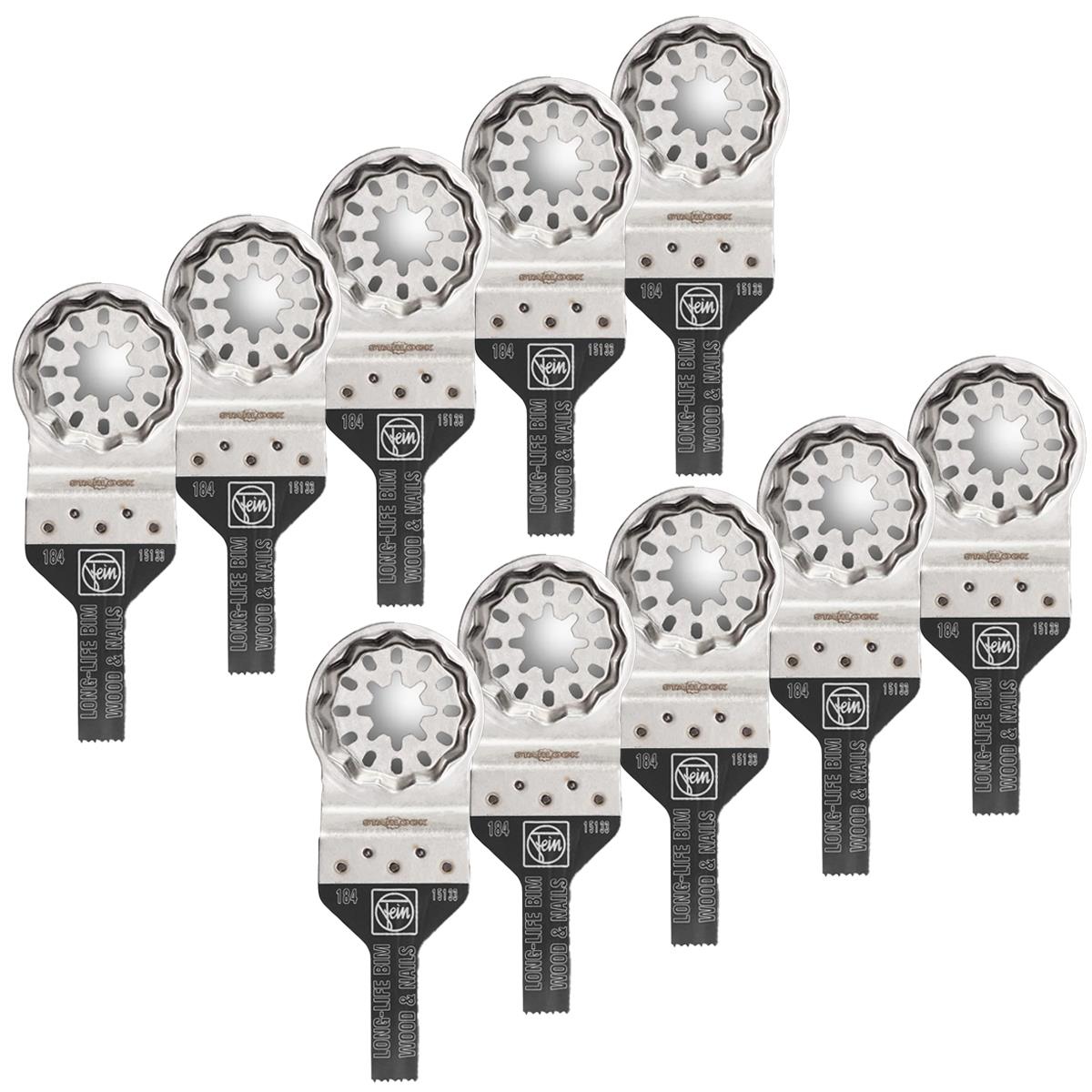 Fein 10mm STARLOCK E-Cut Long-Life BIM Saw Blade 63502184240 Pack of 10