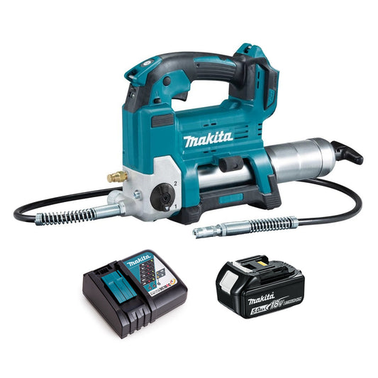 Makita DGP180RT 18V Cordless Grease Gun With 1 x 5.0Ah Battery & Charger