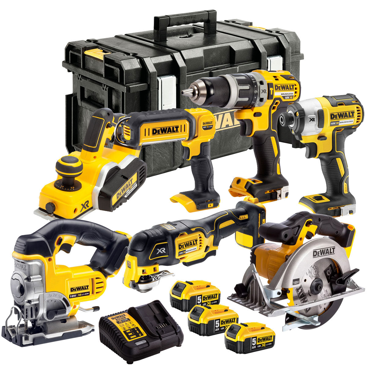 Dewalt DCK665P3T1 18V 7 Piece Power Tool Kit with 3 x 5.0Ah Batteries