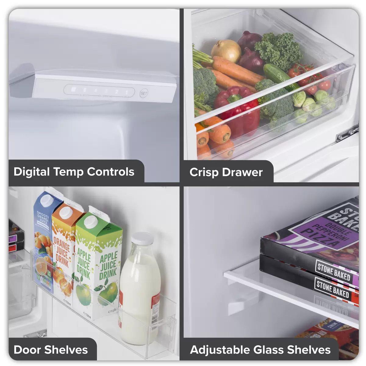Sealey DH326 Baridi 60/40 Smart Frost Fridge Freezer 227L Capacity White 230V