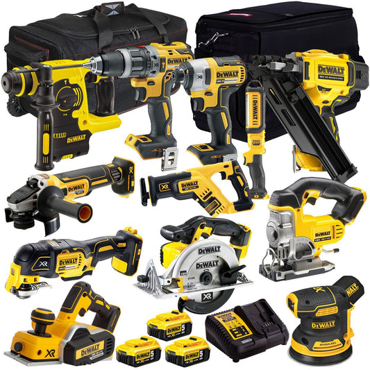 Dewalt 18V 12 Piece Power Tool Kit with 3 x 5.0Ah Battery & Charger T4TKIT-8064