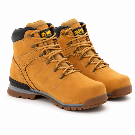 Dewalt Carlisle Nubuck Safety Boots Steel Toe Cap Wheat - Size 8