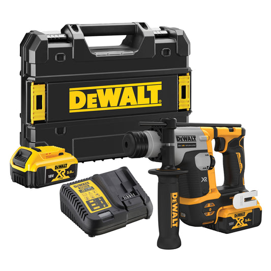 Dewalt DCH172P2 18V XR SDS Plus Rotary Hammer With 2 x 5.0Ah Batteries Charger & Carry Case