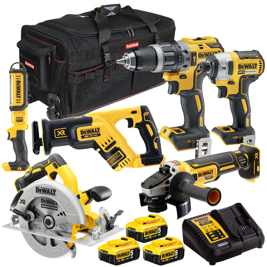 Dewalt DCK623BD 18V 6 Piece Brushless Power Tool Kit with 3 x 5.0Ah Battery & Charger