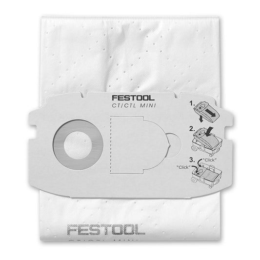 Festool SC FIS-CT MINI/5 SELFCLEAN Filter Bags - 498410