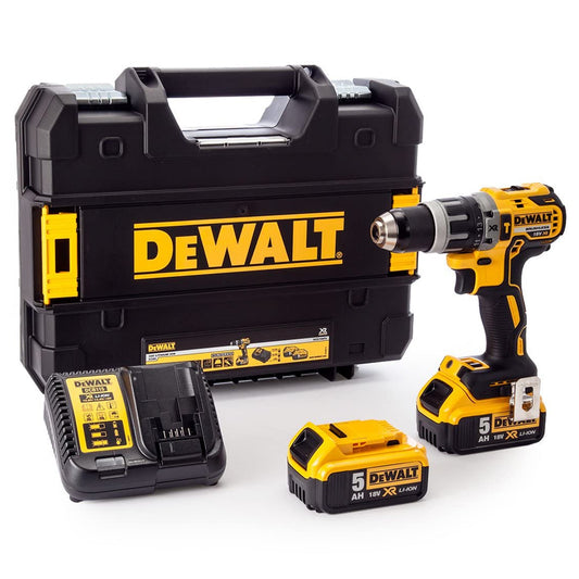 Dewalt DCD796P2 18V XR Brushless Combi Drill With 2 x 5.0Ah Batteries Charger In Case - SPL